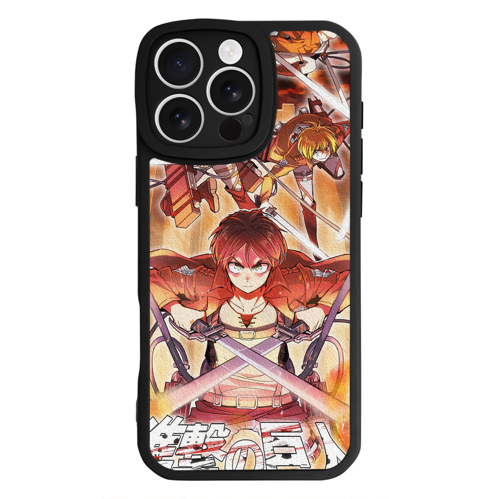 （画像用） 進撃の巨人 Attack on Titan 【iPhone 16シリーズ対応】シリコンスマホケース（レザー調） 材質：シリコン